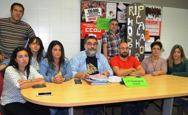 Miembros del comité de empresa del hospital de Calahorra.