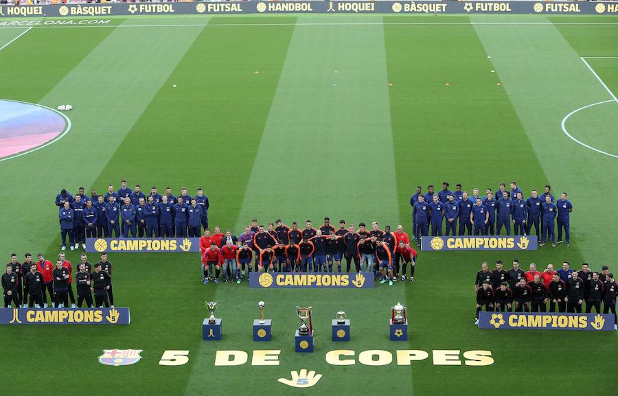 El Barcelona, ya campeón de Liga, recibe en el Camp Nou a un Villarreal que aún tiene trabajo por hacer para certificar su plaza europea. 