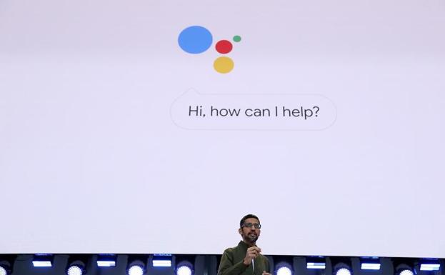 El CEO de Google, Sundar Pichai, durante la conferencia.