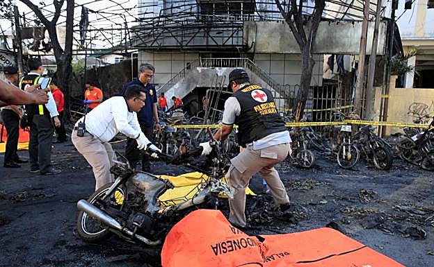 Imagen de uno de los lugares atacados. 