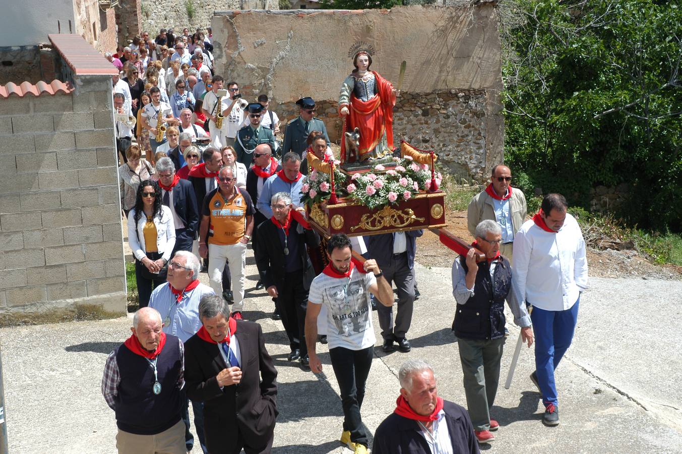 Procesión de Santa Quiteria celebrada el martes en las fiestas de Bergasa