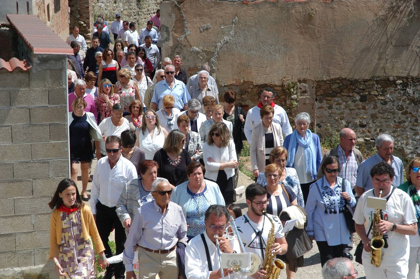 Procesión de Santa Quiteria celebrada el martes en las fiestas de Bergasa