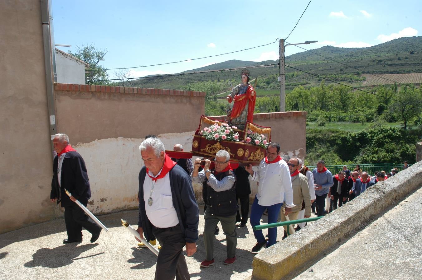 Procesión de Santa Quiteria celebrada el martes en las fiestas de Bergasa