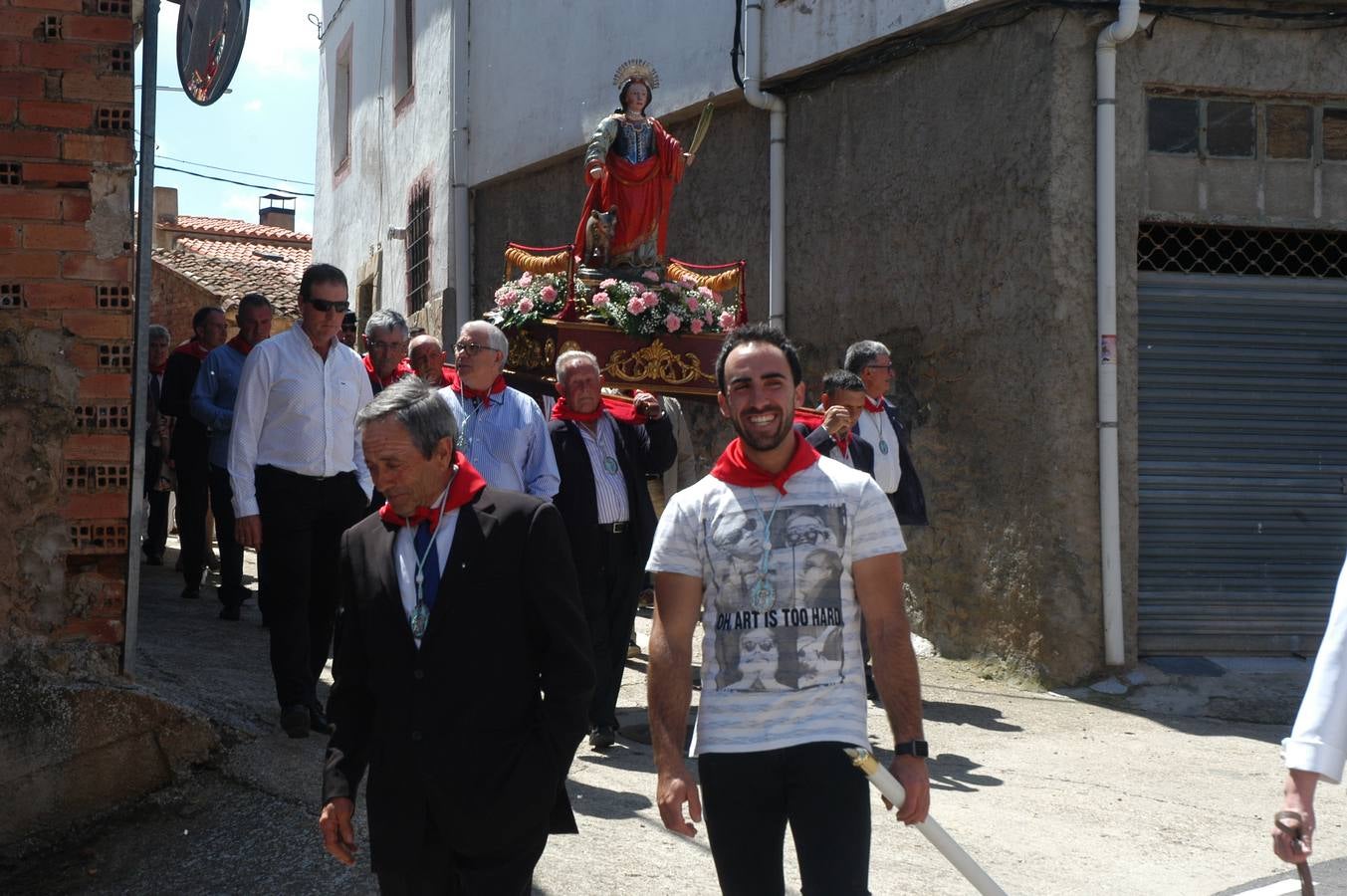 Procesión de Santa Quiteria celebrada el martes en las fiestas de Bergasa