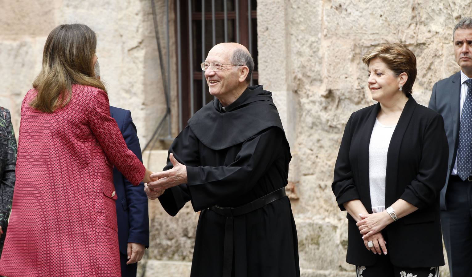 La Reina Letizia inauguró ayer en San Millán el seminario sobre el lenguaje en la era de la posverdad.