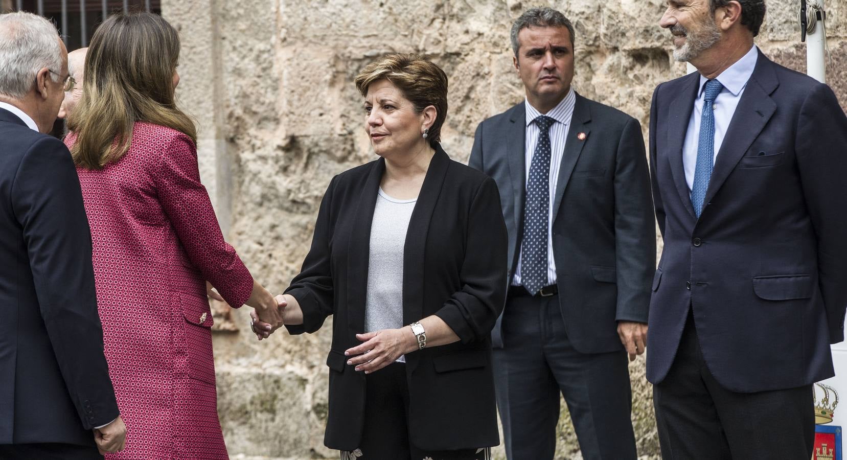 La Reina Letizia inauguró ayer en San Millán el seminario sobre el lenguaje en la era de la posverdad.