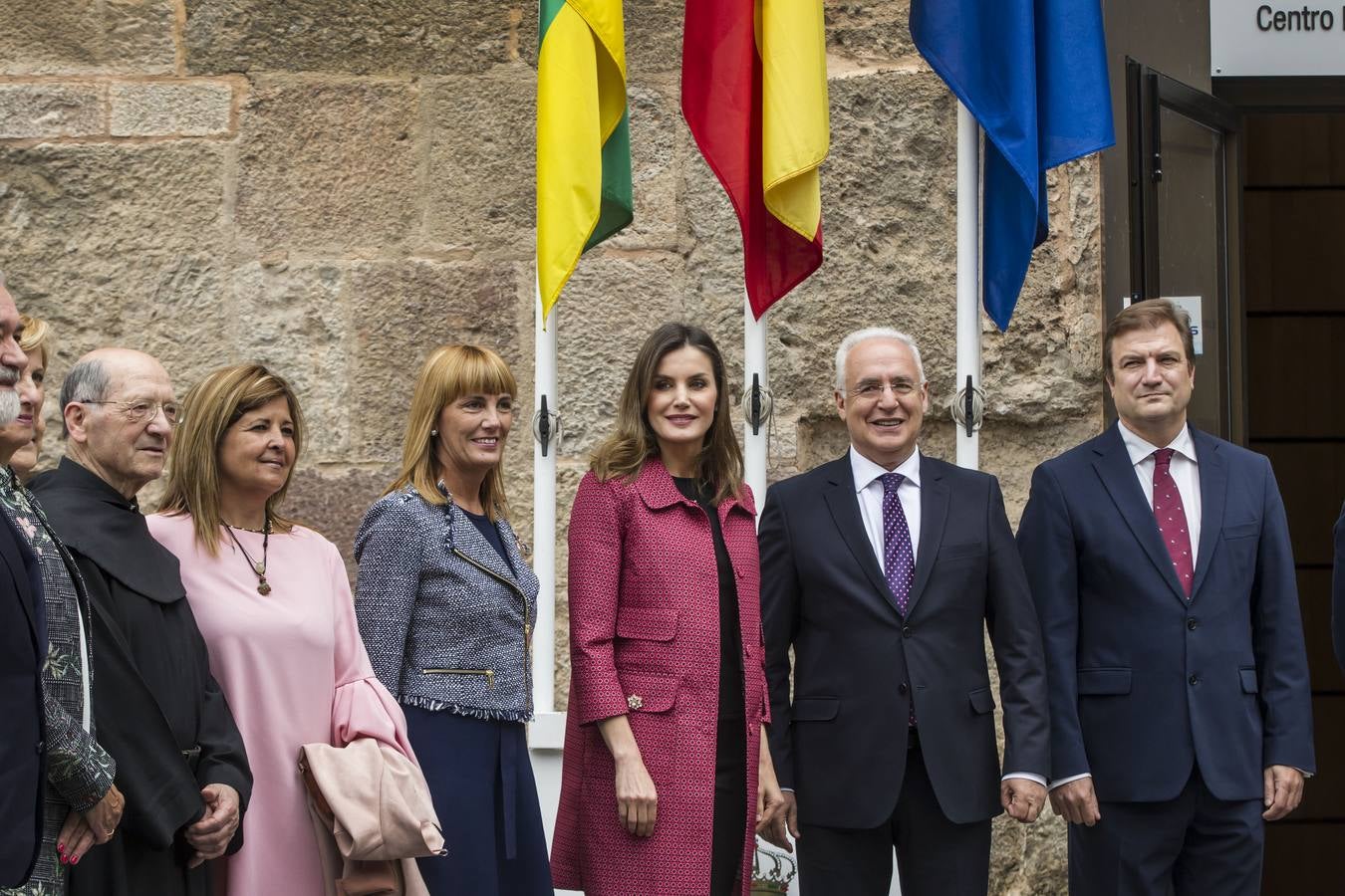 La Reina Letizia inauguró ayer en San Millán el seminario sobre el lenguaje en la era de la posverdad.