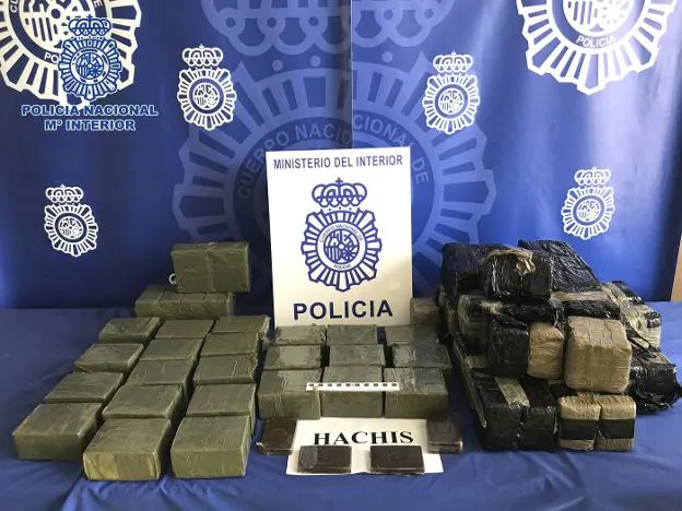 Parte de la droga intervenida por la Policía Nacional en Logroño. :: p.n.