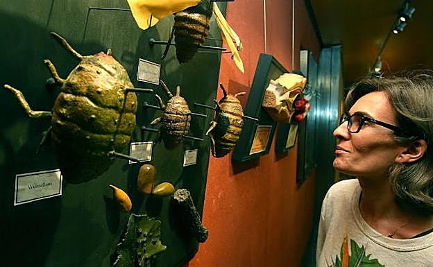 Un detalle de la exposición en el Centro Fundación Caja Rioja-La Merced. 