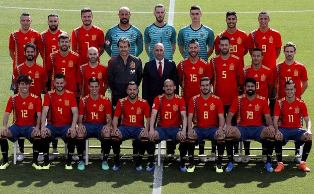 La foto oficial de España para el Mundial de Rusia. 
