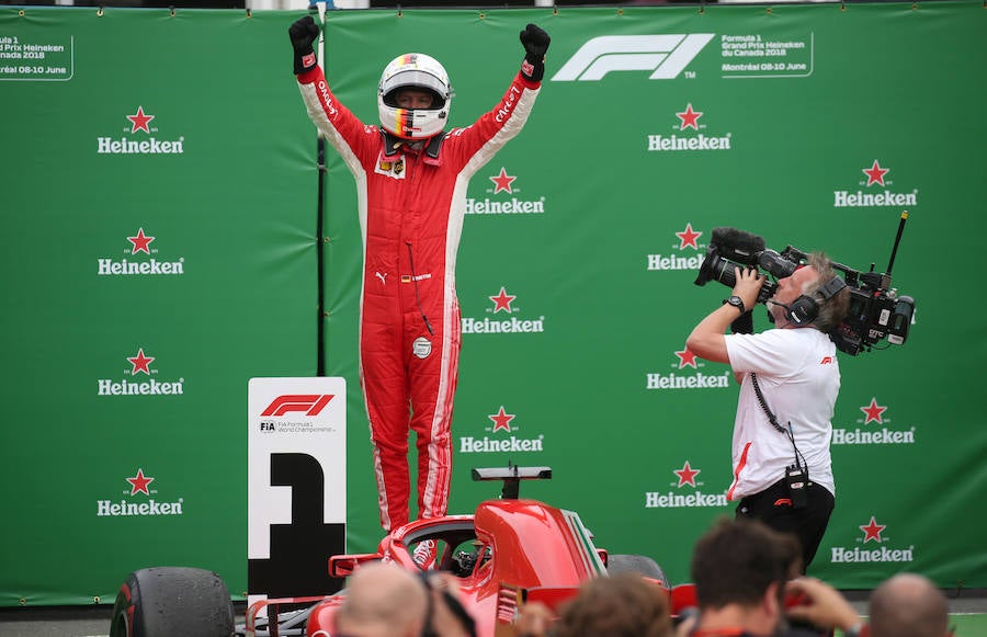 Vettel se impuso en Canadá mientras que Alonso tuvo que abandonar la carrera en la vuelta 44 debido a problemas mecánicos. Carlos Sainz remontó una posición y acabó octavo