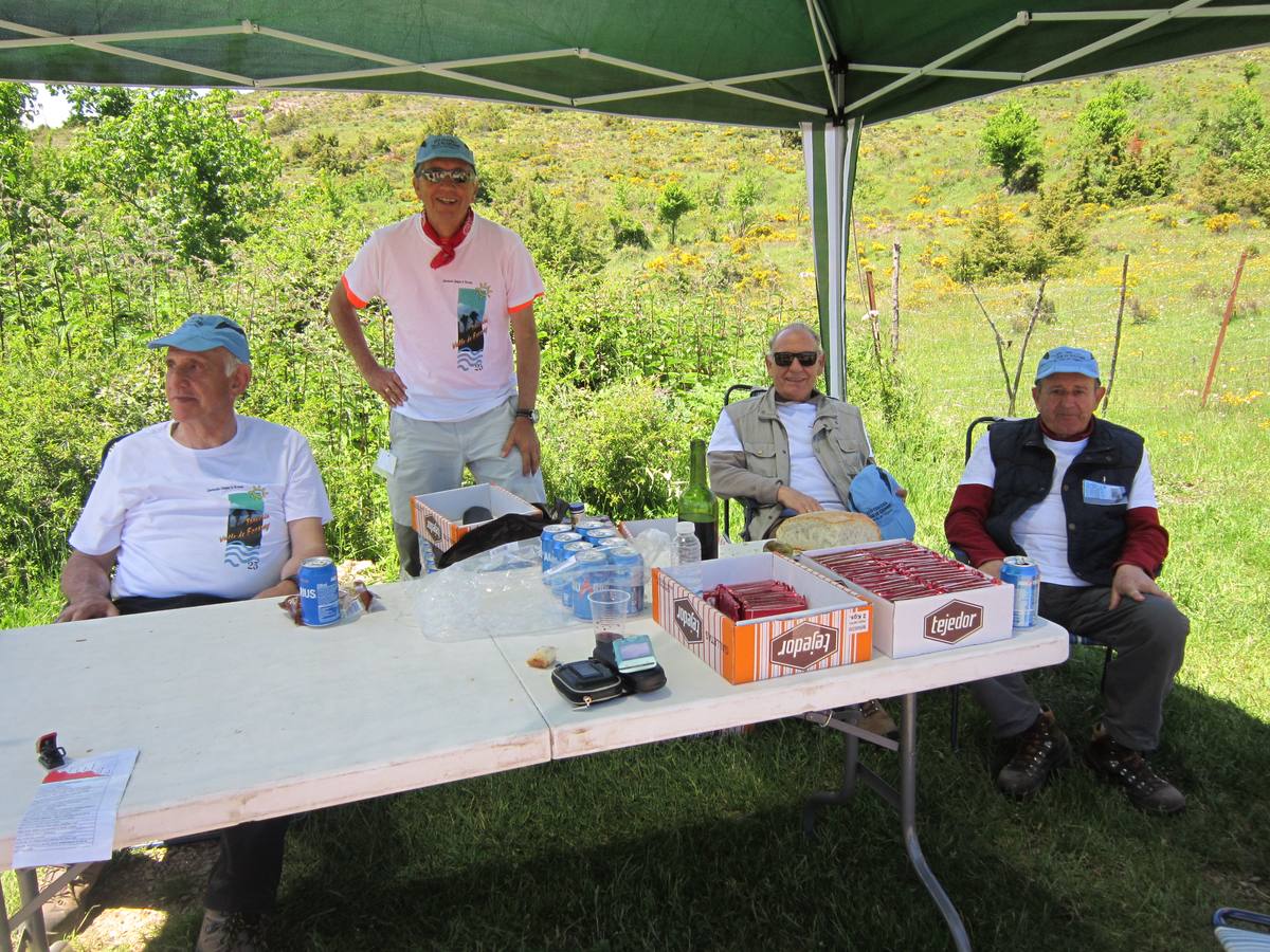 Unas 1.300 personas participaron en la suma de las dos marchas senderistas que recorrieron los montes de la Demanda. La 'Valle de Ezcaray. Memorial Javi Valgañón y Travesía infantil en una actividad organizada por los 'Amigos de Ezcaray'