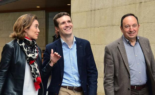 Casado, en una visita anterior a Logroño. 