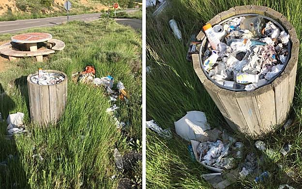 La Guindilla: basura en el merendero de Cellorigo