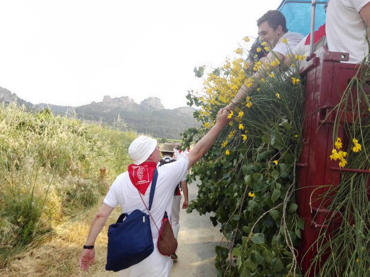 Unas 12.000 personas, siempre con datos de la Policía Local, toman los Riscos de Bilibio para participar en la Batalla del Vino del Haro