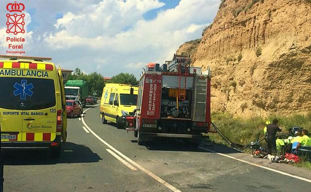 Estado de uno de los dos vehículos implicados en el accidente. 