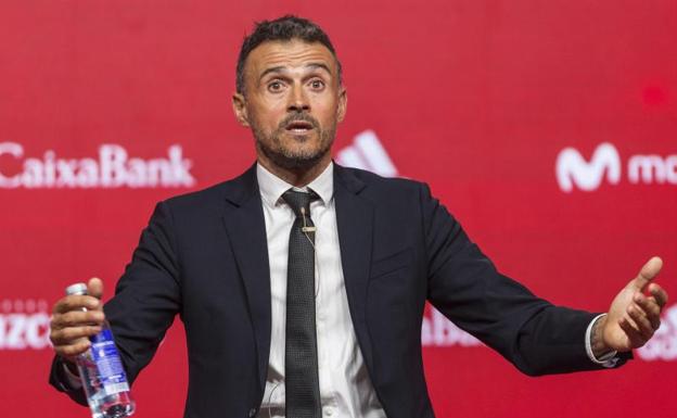 Luis Enrique, durante su presentación como seleccionador español.