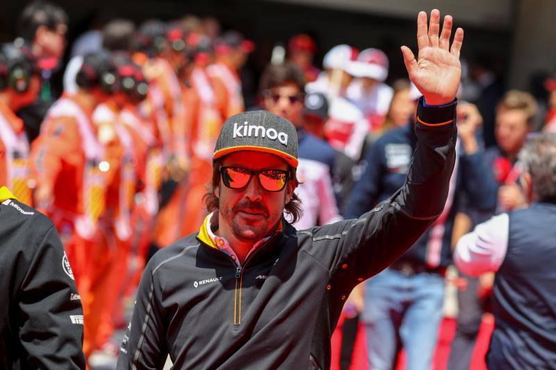 Alonso, durante un Gran Premio.