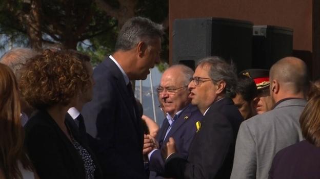 Albiol y Torra se cruzan reproches antes del acto de Cambrils en recuerdo de las víctimas. :: tv3