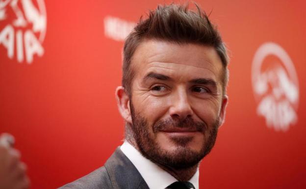 El exjugador de fútbol David Beckham durante un evento benéfico en Jakarta, Indonesia