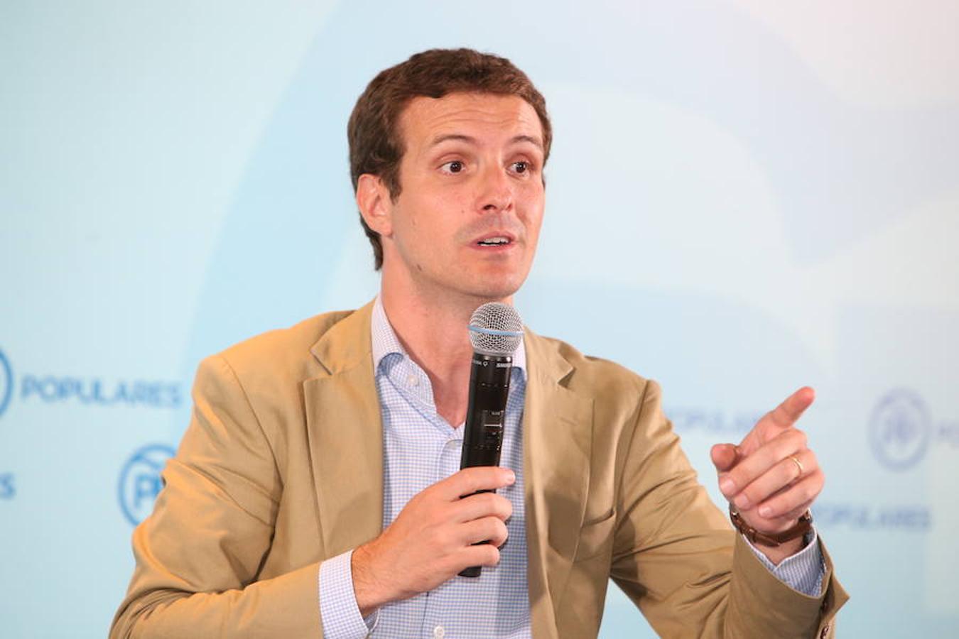 El presidente del Partido Popular Pablo Casado ha visitado hoy La Rioja y se ha interesado por los temas candentes de la región.