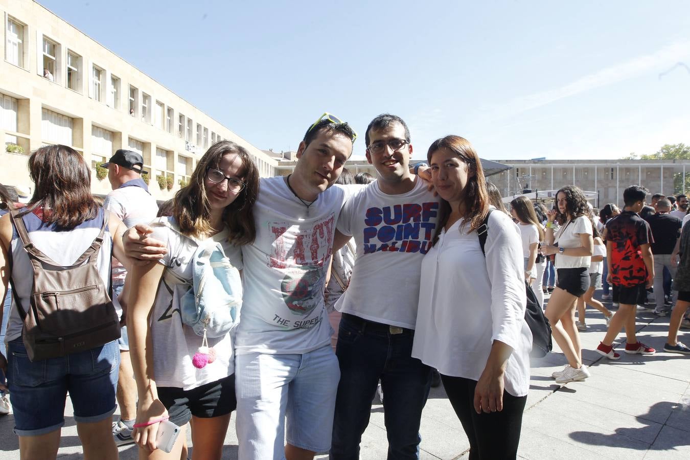 Las imágenes de la plaza del Ayuntamiento en el disparo del cohete