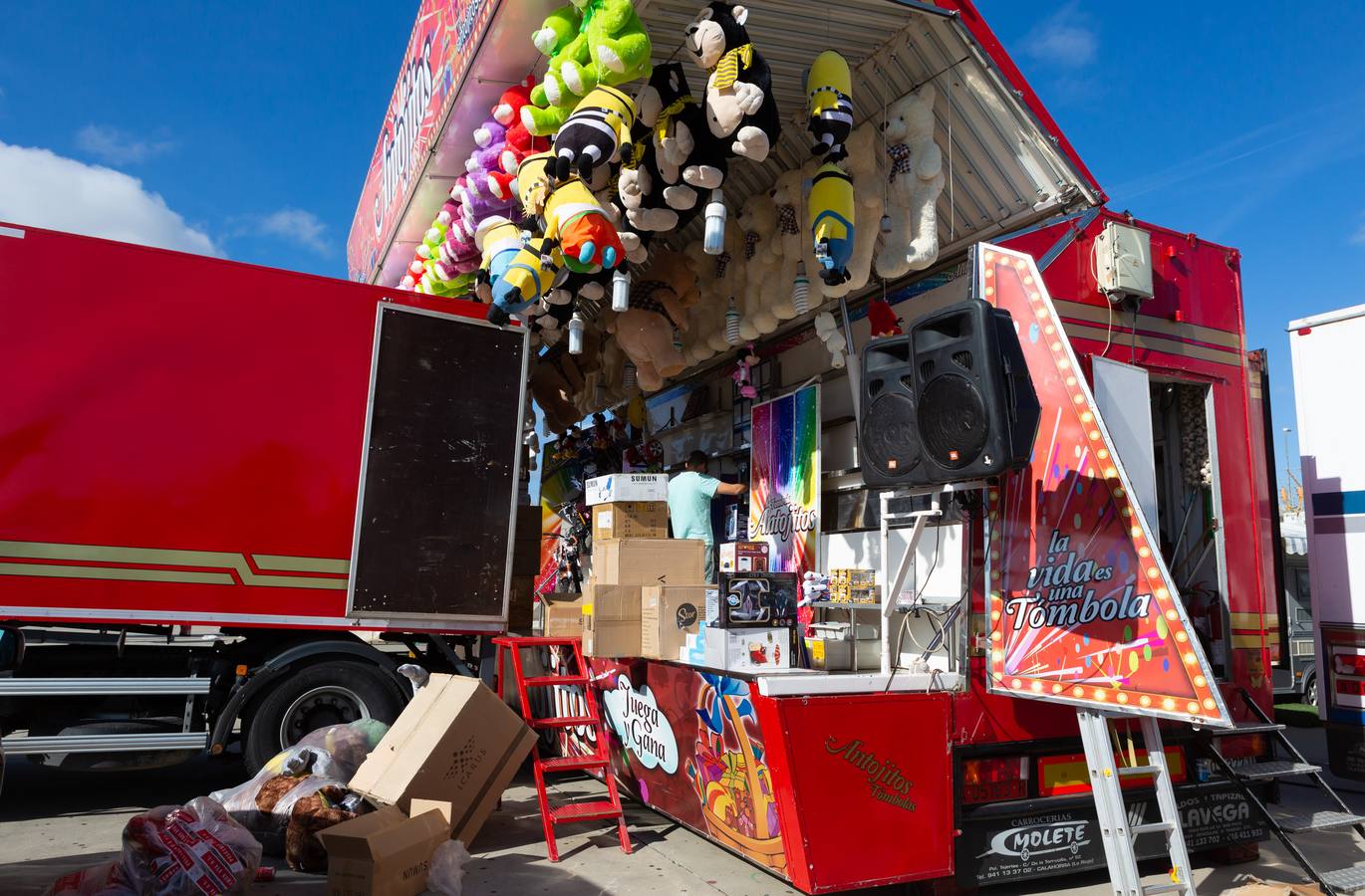 El ferial se prepara para el inicio de las fiestas de San Mateo de Logroño 2018