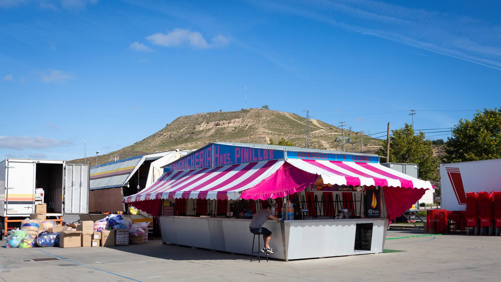 El ferial se prepara para el inicio de las fiestas de San Mateo de Logroño 2018