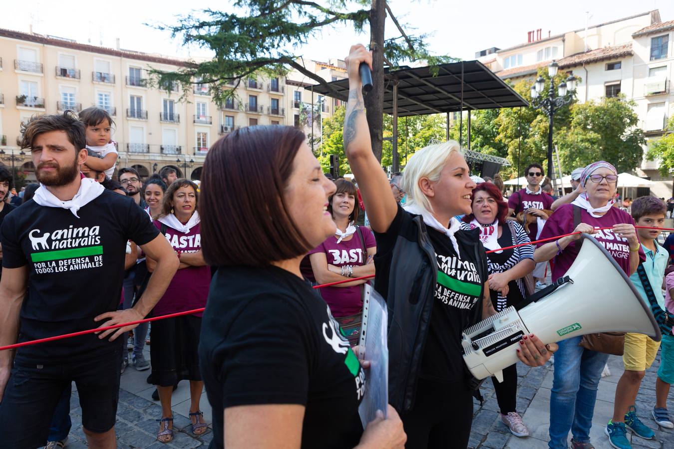 Protesta antitaurina en la Plaza del Mercado.