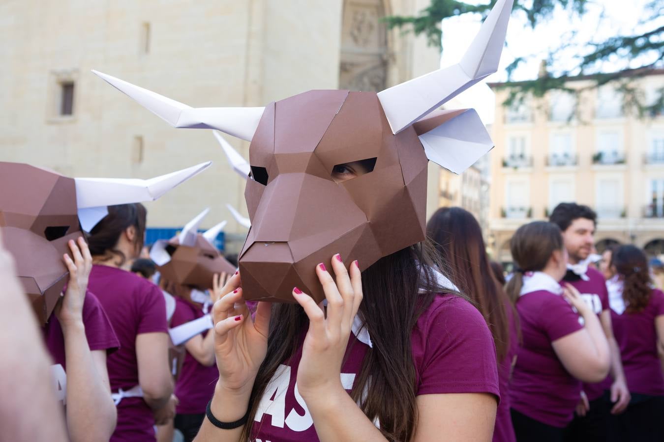 Protesta antitaurina en la Plaza del Mercado.