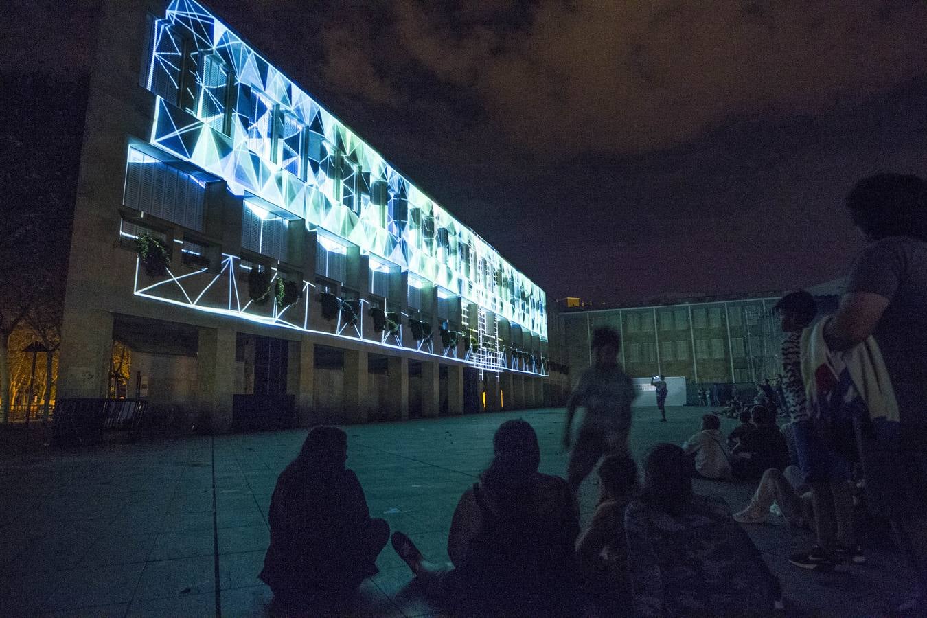 IraltaVR y Rodrigo Tamariz fueron los encargados del Video Mapping en el Ayuntamiento de Logroño este lunes 17 de septiembre