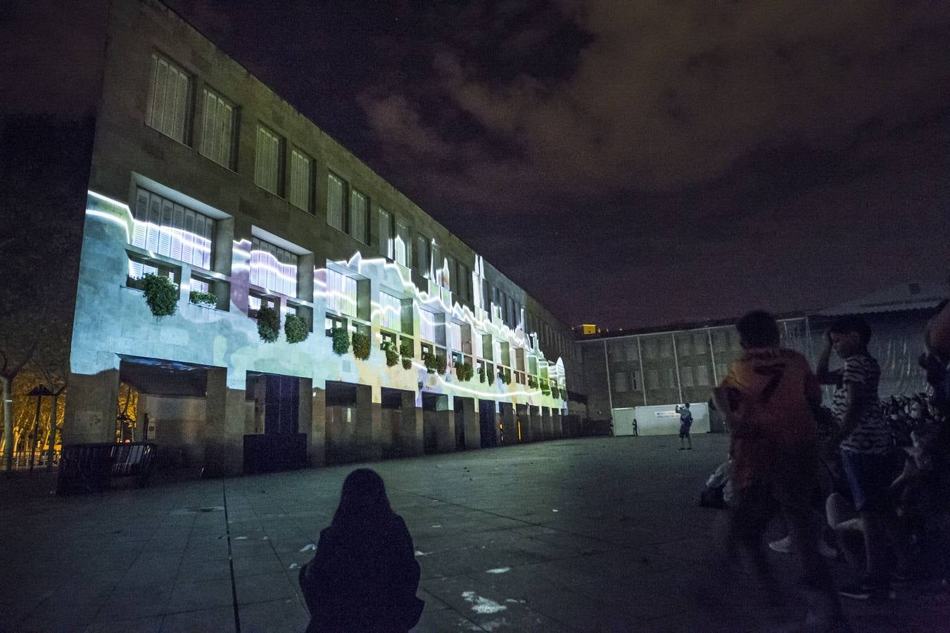 IraltaVR y Rodrigo Tamariz fueron los encargados del Video Mapping en el Ayuntamiento de Logroño este lunes 17 de septiembre