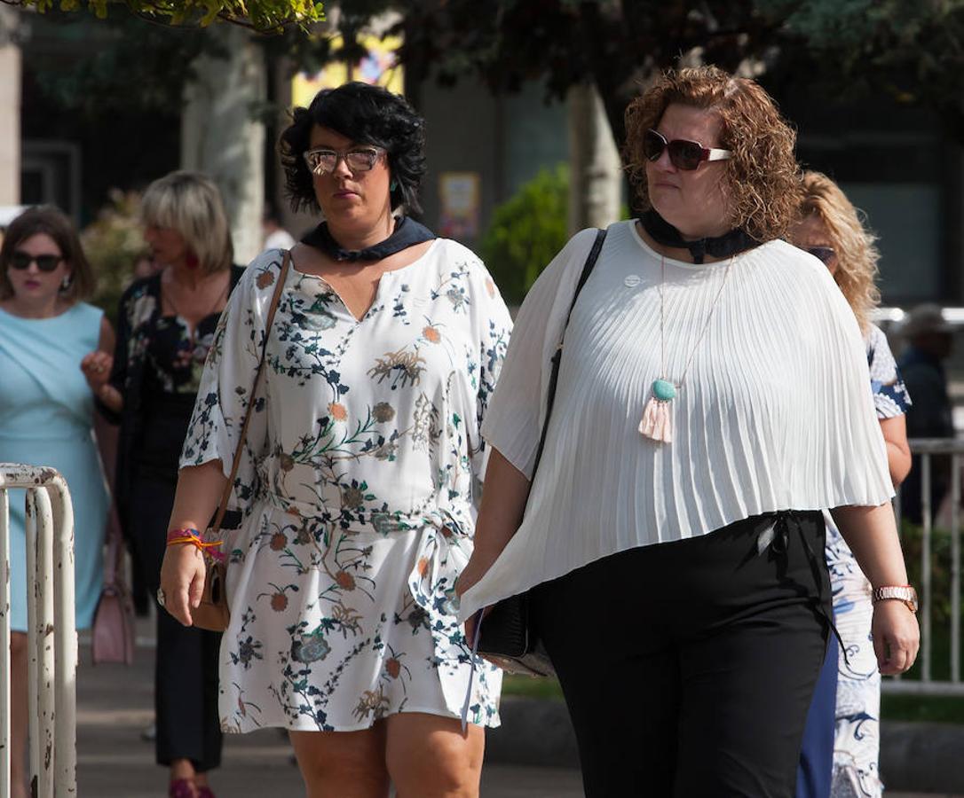 Dïa de San Mateo. Día grande en la ciudad con la ofrenda del primer mosto. El pisado y la posterior ofrenda del primer caldo a la virgen de Valvanera ocupó la mañana más institucional en El Espolón.