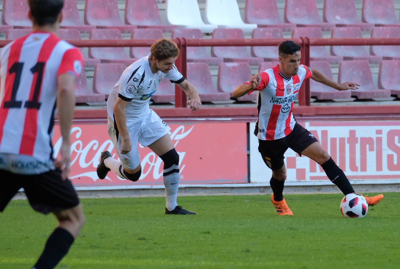 El equipo riojano ganó ayer por dos goles a cero en Las Gaunas.