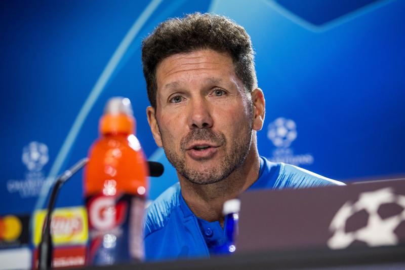 Simeone, en sala de prensa.