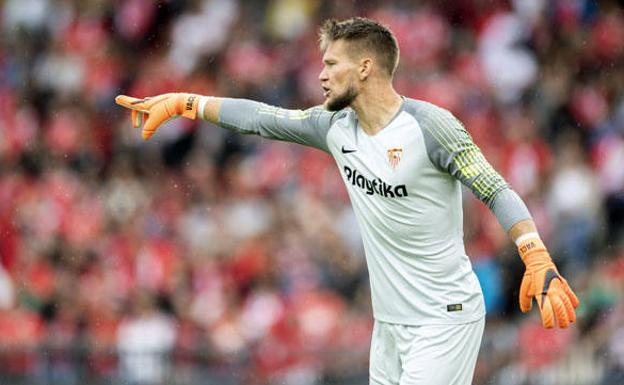 Tomas Vaclick, en un partido con el Sevilla. 