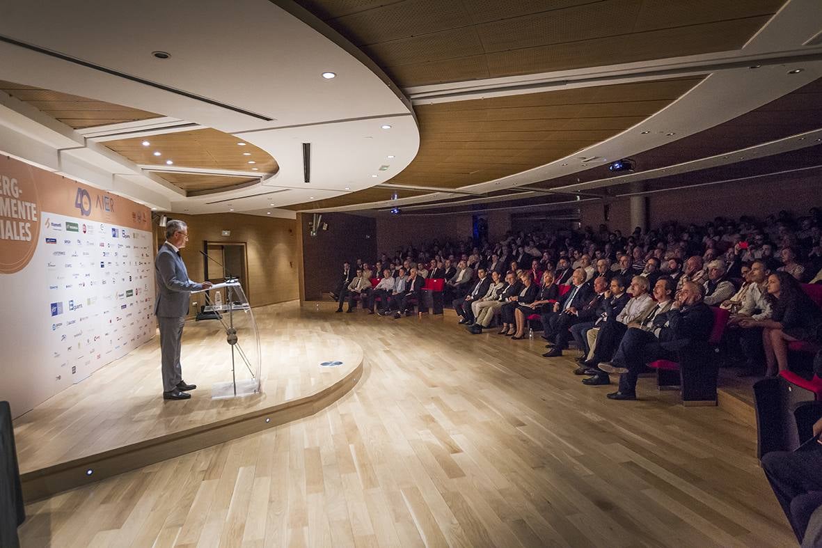 El museo Würth La Rioja acogió este jueves el acto del 40º Aniversario de la Asociación de Instaladores Electricistas y de Telecomunicaciones de La Rioja (AIER), en el que se presentaron los resultados del proyecto 'Energ-Éticamente sociales' realizado junto a Cáritas, Asociación Pro Infancia Riojana y el Banco de Alimentos de La Rioja.