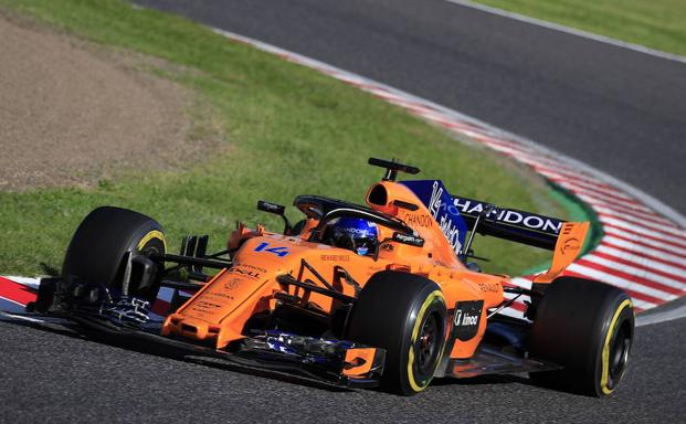Fernando Alonso, en el circuito de Suzuka. 