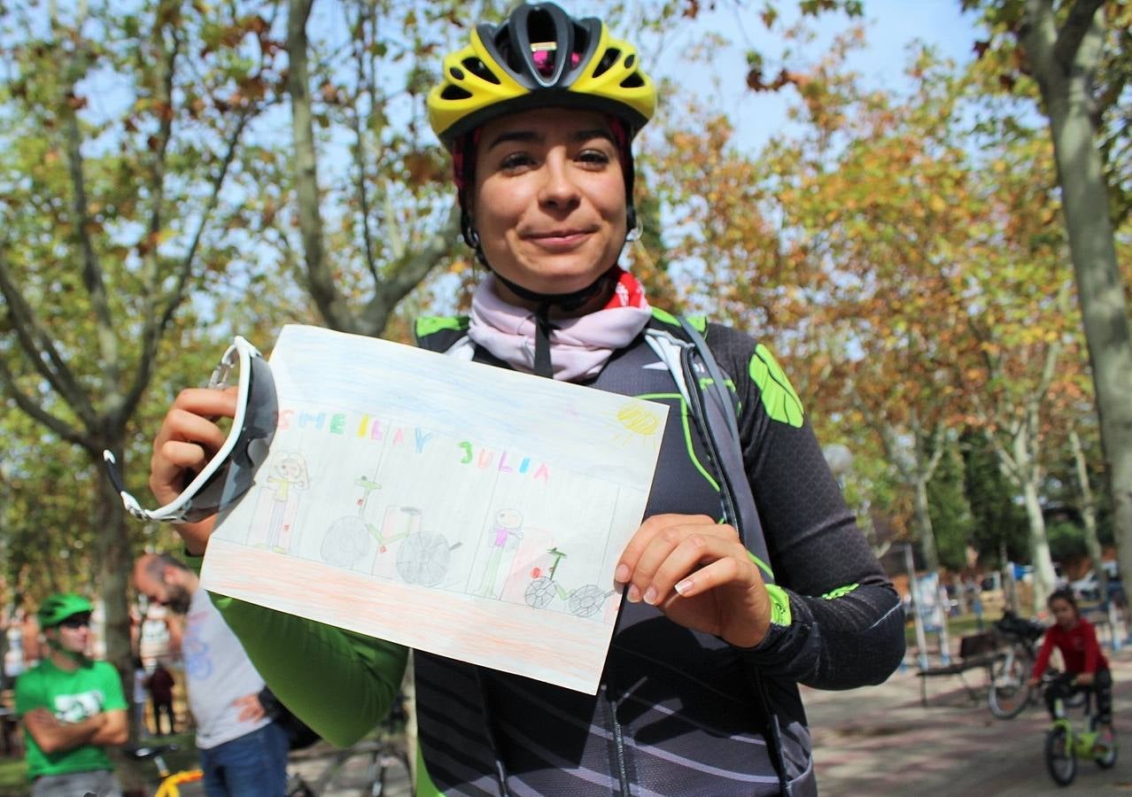 Las imágenes del paseo ciclista por los alrededores de Varea con la ciclista riojana