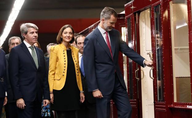 El Rey Felipe VI, esta mañana en el acto conmemorativo.