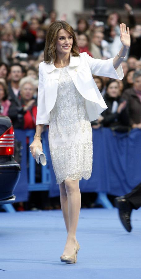 Doña Letizia durante la entrega de los Premios Príncipe de Asturias del año 2007 en el Teatro Campoamor de Oviedo 