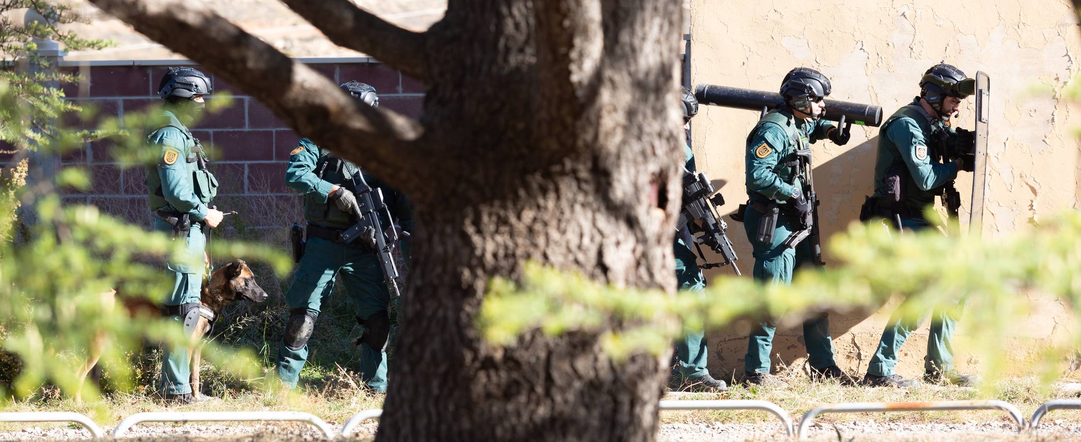 El Grupo de Acción Rápida (GAR) de la Guardia Civil y la Gendarmería Francesa están desarrollano unas jornadas prácticas en Logroño para implementar un nuevo sistema de detección de explosivos con perros en grandes concentraciones de personas, como eventos deportivos o musicales.