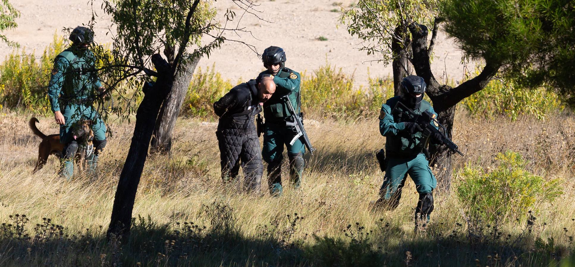 El Grupo de Acción Rápida (GAR) de la Guardia Civil y la Gendarmería Francesa están desarrollano unas jornadas prácticas en Logroño para implementar un nuevo sistema de detección de explosivos con perros en grandes concentraciones de personas, como eventos deportivos o musicales.