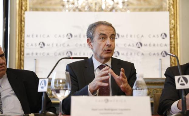 José Luis Rodríguez Zapatero este viernes durante un acto en Cartagena.