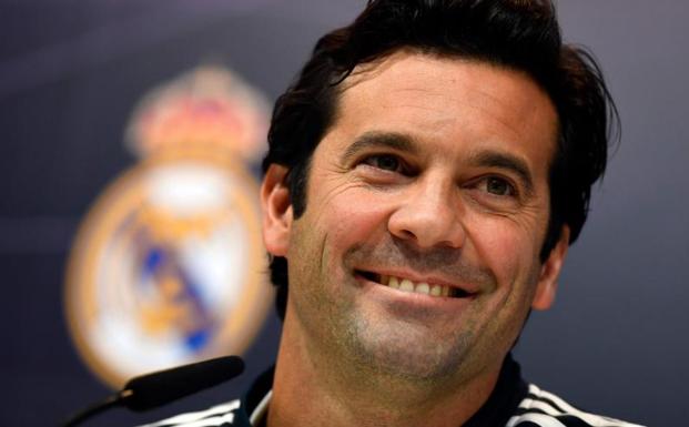 Santiago Solari, durante la rueda de prensa. 