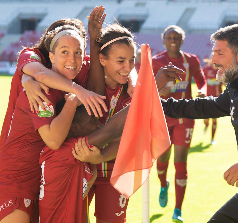 El EDF recupera la sonrisa después de ganar al Huelva en Las Gaunas por 2-0 y encadenar su segudo triunfo de año. Toca disfrutar.