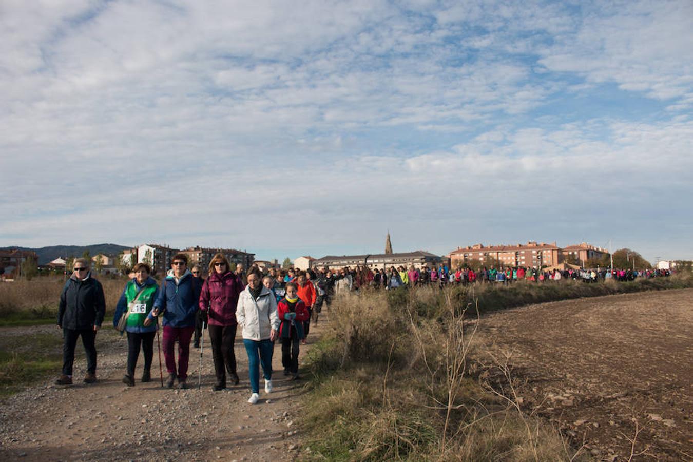 La iniciativa 'En marcha por la vida' ha reunido unas 650 personas para salir de paseo en una iniciativa organizada por la Asociación Española Contra el Cáncer de La Rioja, organizadora de la caminata que cubrió unos 12 kilómetros desde Santo Domingo de la Calzada y Hervías, y regreso. 