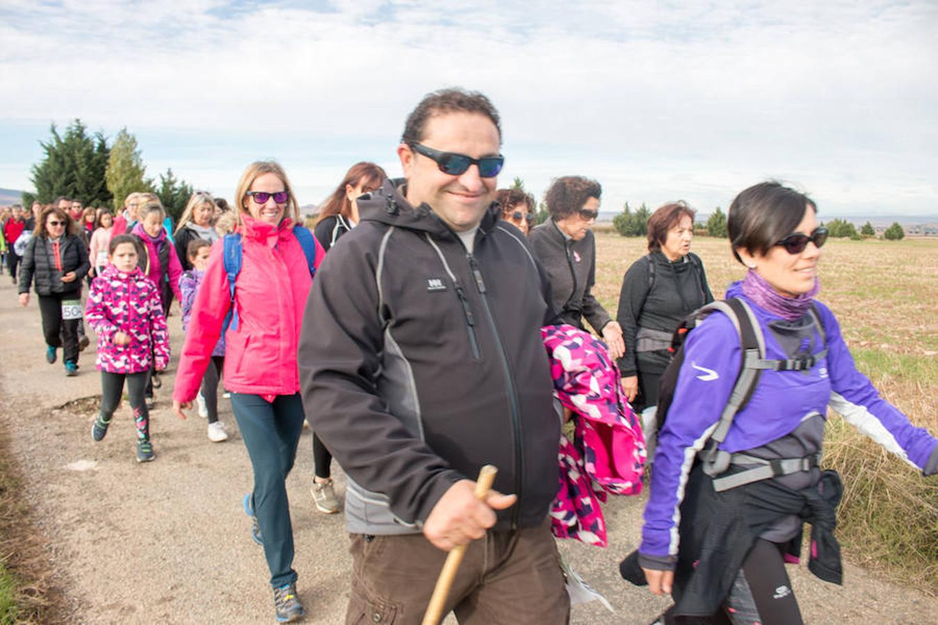 La iniciativa 'En marcha por la vida' ha reunido unas 650 personas para salir de paseo en una iniciativa organizada por la Asociación Española Contra el Cáncer de La Rioja, organizadora de la caminata que cubrió unos 12 kilómetros desde Santo Domingo de la Calzada y Hervías, y regreso. 