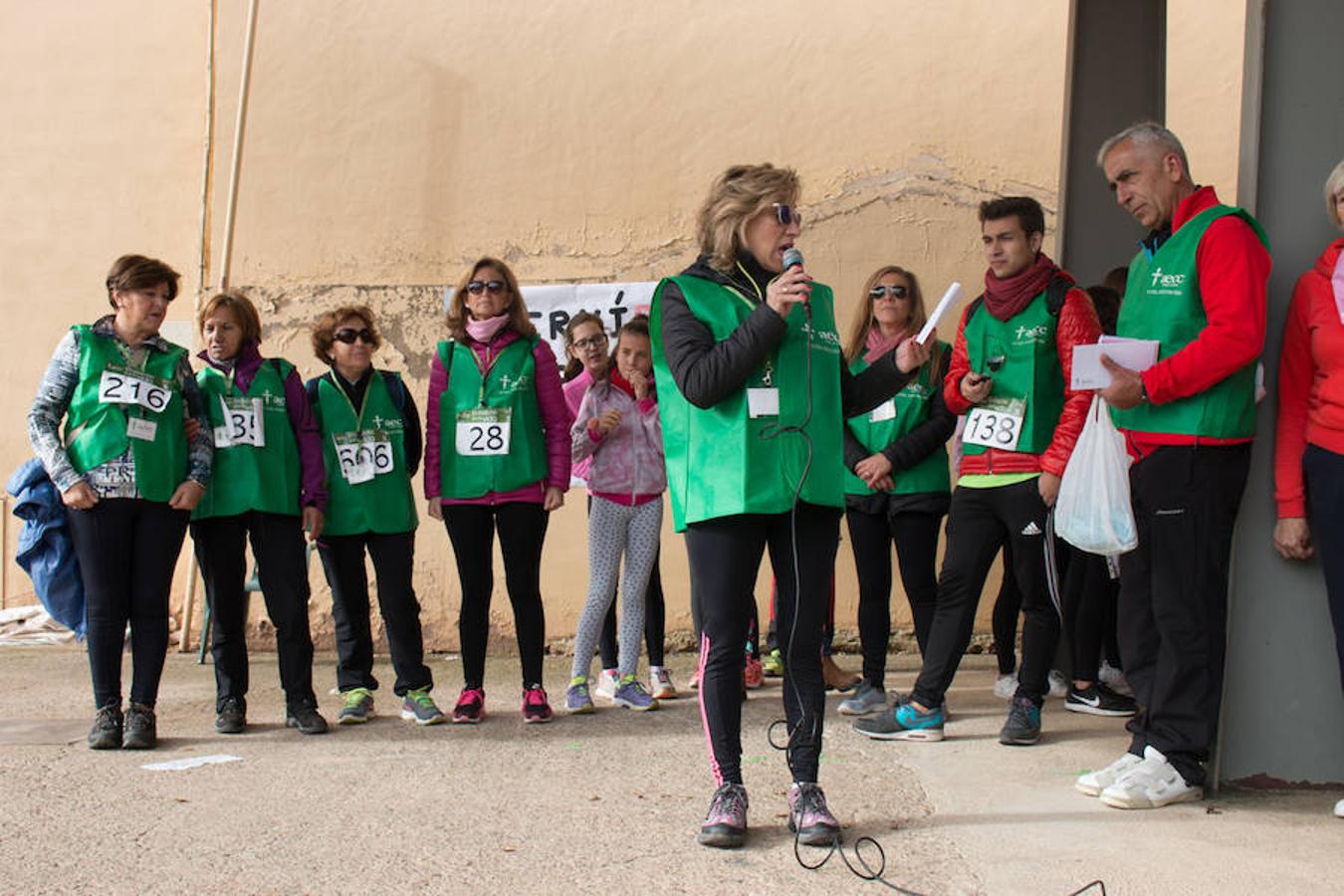 La iniciativa 'En marcha por la vida' ha reunido unas 650 personas para salir de paseo en una iniciativa organizada por la Asociación Española Contra el Cáncer de La Rioja, organizadora de la caminata que cubrió unos 12 kilómetros desde Santo Domingo de la Calzada y Hervías, y regreso. 