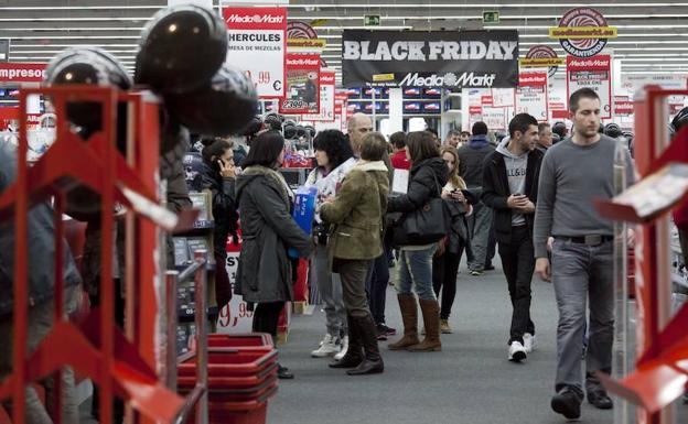 Comercio el día Black Friday. 